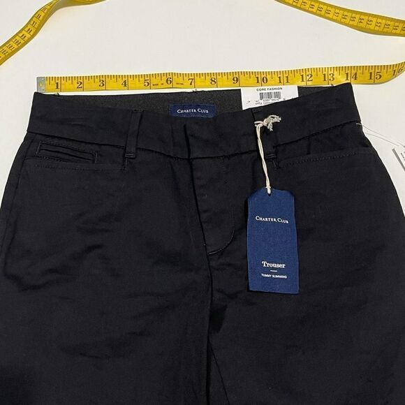 Charter Club Trouser Wide Leg Pants Black 2 Petite - Picture 5 of 15